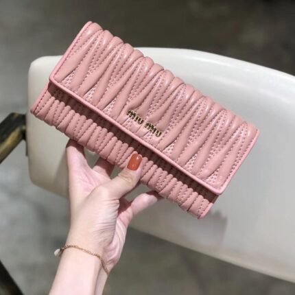 Miumiu Matelass Leather Long Wallet