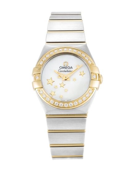 Omega Constellation Ladies Yellow Gold Case Stainless Steel Strap 123.25.24.60.05.001 24MM